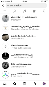 relación Instagram y las autolesiones 